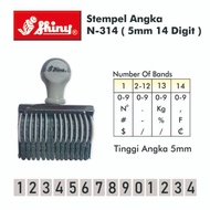 Shiny Stamp N-314 5mm 14 Digit/ Manual/