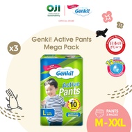 LIVESTREAM ONLY [3 PACKS BUNDLE] Genki Mega Pants Diapers Baby - Size M (56's)/L (46's)/XL (40's)/XX