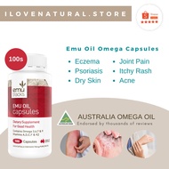 (NEW STOCKS Expiry 2026)100s Emu Tracks Emu Oil Capsules. Contains Omega 3, 6, 7 &amp; 9 and Vitamins ADEFK2.