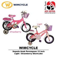 Wimcycle Sepeda Anak Perempuan [12 Inch] Lht / Strawberry