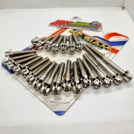 CNC CRANKCASE BOLTS SET RAIDER 150 CARB 24 PCS STAINLESS GEAR