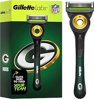 Gillette Labs Special NFL Packers Edition Shaving Razor for Men - 1 Handle, 1 Razor Blade Refill, Pe