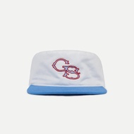 GOERS STUDIO SIGNATURE PILLBOX HAT - WHITE & BABY BLUE