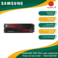 SAMSUNG 990 PRO with Heatsink PCIe 4.0 NVMe M.2 SSD - 1TB/2TB/4TB