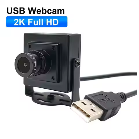 120 Degree Wide Angle 2.8mm Mini 2K HD PC Webcam Plug And Play 30fps 2560x1440 High Speed Video Live