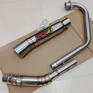 1set Daeng4 exhaust skygo rusi_tc bajaj tmx pinoy Euro Raider pipe wave xrm ekzos ex5 kriss lagenda