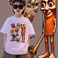 เด็ก เสื้อยืด Tung Tung Sahur Brainrot Meme tralalero tralala T-shirt ผ้าCotton ใส่ได้ ทั้ง ชาย ใส่ส