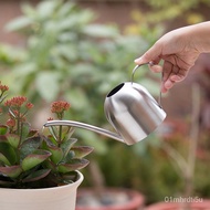 💎Stainless Steel Long Mouth Watering Pot Household Watering Pot Fertilization Pot Shower Pot Small Watering Artifact Gar