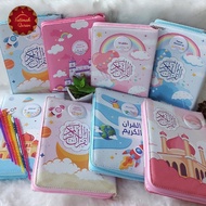 Al-Quran Leather Zipper Free Custom Name Size A5 A6 Color Block Translation Aesetic