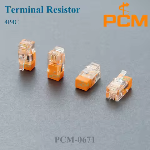 DMX512 Modular 4P4C Plug terminator, Can Bus RS485 RJ9 RJ11 120Ω terminal resistor, for DMX lighting