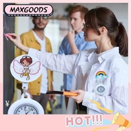 MAXG Cartoon Nurse Pattern Doctor Luminous Nurse Watch Silicone Pocket Watch Quartz Clock