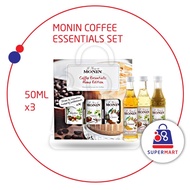 COFFEE MONIN MINI EDITION SET (5cl x 3 BOTTLES) VANILLA,CARAMEL,HAZELNUT