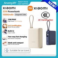 3C Xiaomi Power Bank 33W Certified(Integrated Cable) Pocket size Fast Charging 10000mAh CCC