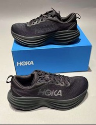 🎇全新特惠HOKA ONE ONE Bondi 8 Wide 織物低幫跑步鞋 黑色