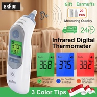 Braun Ear thermometer Gun 6520/6525 Baby Electronic thermometer Gauge With Night Mode