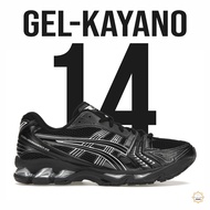 Kayano 14 Gel Sneakers "Black Pure Silver" Black with Silver Stripes for Both Men and Women Clever M