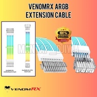 - VenomRX Extension Cable 24 Pin Mobo / 8 pin (6+2)X2 PIN PCIe ARGB Cable