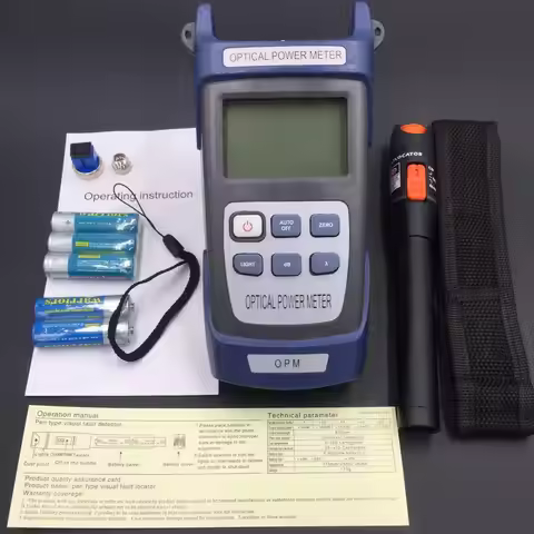 2 In 1 FTTH Fiber Optic Tool Kit King-60S Optical Power Meter -70 to +10dBm and 10mW Visual Fault Lo