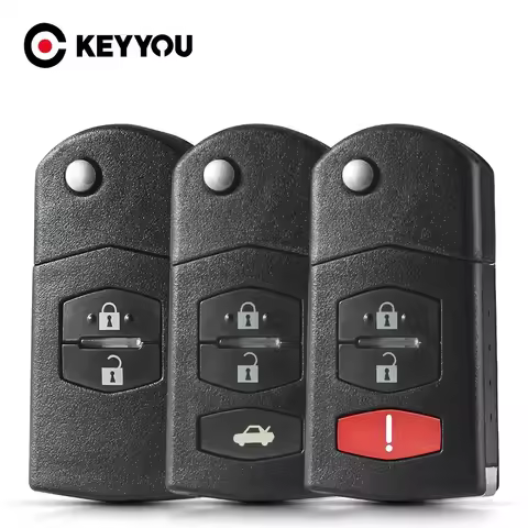 KEYYOU For Mazda 2 3 5 6 M6 MX5 CX5 CX7 CX9 RX8 2011-2015 1PCS NEW 2/3/4 Buttons Remote Key Case Fob
