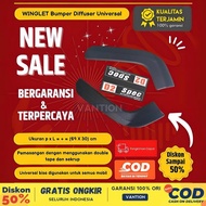 TERLARIS SEPASANG WINGLET PELINDUNG BUMPER MOBIL UNIVERSAL AVANZA XENIA SIGRA YARIS VELOZ TERIOS ERT