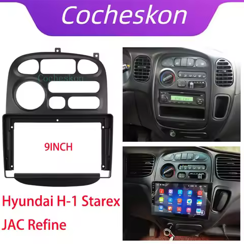 9 Inch Car Fascia Frame Fitting Adaptor Android Audio Panel For Hyundai H1 Starex 1997-2007