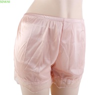 SENKNI Safety Shorts Fashion Summer Safety Pants Satin Cool Thin Pajamas Shorts