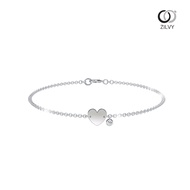 Zilvy ต่างหูเพชรเดี่ยว ผู้หญิง เพชรรวม 0.02 กะรัต color D (ฺBA018)