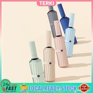 24 Rib Automatic Umbrella Windproof Sunshade Umbrella Dual Sunscreen Large Umbrella Folding Umbrella