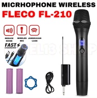 Microphone Wireless FLECO FL-210 / Mic Karoke Wireless Fleco single mic bisa Cas