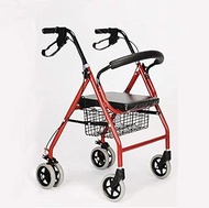 Walkers for seniors Wheelchairs Lightweight Folding Adjustable Walker Driving Medical,Old Man Pushing Scooter Can sit in Old Shopping Cart to Buy Four Foot Crutches Walker Walking Frame rollator walke