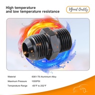 G1/2" 21mm to AN10 7/8"-14UNF Aluminum Straight Adapter 2PCS for Oil Water Air System