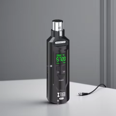 XTUGA UHF Professional Microphone Wireless Converter XLR Recharge Transmitter Receiver for Dynamic/C