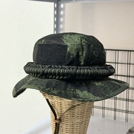 Army Camouflage Hat With Braided Rope Around The Size 58 Cm.