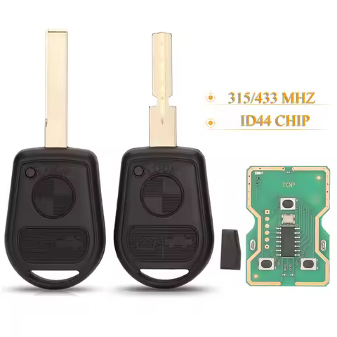 jingyuqin 3 Buttons Car Remote Key Fob 315/433Mhz ID44 PCF7935 Chip For BMW Z3 E31 E32 E34 E36 E38 E