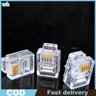 wh 100 pcs RJ11 Modular Plugs 6P4C For Solid Connectors NEW ph