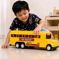 School Bus Toy - Miniature School Bus Pull Educational Children's Collection Gift - Big Bus