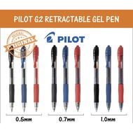 Pilot G2 Gel Ink Pen G2 Retractable Roller Ball Pen Refillable 0.5mm/0.7mm/1.0mm