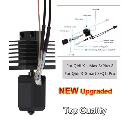 Upgraded Hotend Kit For Qidi X plus 3 / X max 3 / X smart 3 / Q1 Pro Hot End Ceramic Heating Rod Pri