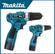 MAKITA🌈แถม：ปลอกกล่อง*9+หัวเจาะ*9🌈Makita ประแจไฟฟ้าไร้สาย 199V ไฟฟ้าประแจผลกระทบ 2 แบตเตอรี่ลิเธียม 6