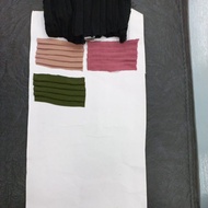 HITAM Plain plisket fabric. width. Price listed is half a meter. black, coksu, dusty and army accord