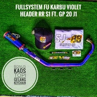 Knalpot Fullsystem Sj-88 Blue Violet Satria Fu 150 Karbu Carbu Fullset