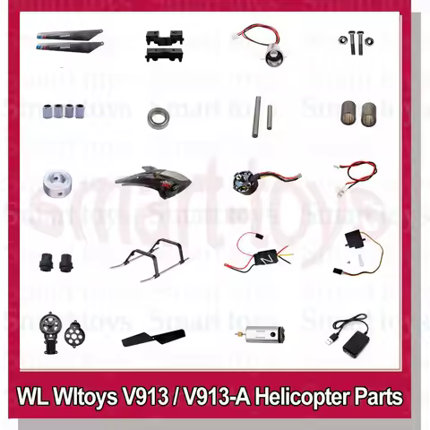 WLtoys V913-A Pro Helicopter Head Cover Light Main Motor Sleeve Balance ESC Shaft Gear Tail Blades P