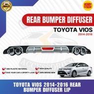 CPA  - 2014 -2016 TOYOTA VIOS DIFFUSER SILVER Rear Bumper Diffusers Lip Spoiler Body Kit (7169)