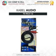CABLE AUDIO JACK TO RCA 1:2