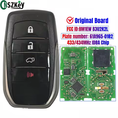 CNSZKEY FCCID:BM1EW B3U2K2L Original Board For Toyota Hilux Fortuner Smart Key 433/434MHz ID8A Chip 
