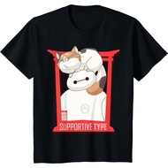 Disney Premium Distro Kids T-Shirt BIG hero 6 TV Series Baymax and Cat Graphic T-Shirt