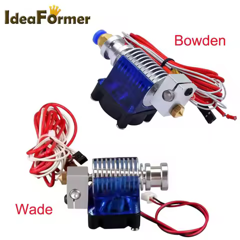 V6 J-head 12V 24V All metal Hotend Wade or Bowden 1.75/3.0mm Filament Nozzle Cooling Fan Bracket Blo