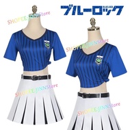 - JINN - BLUE LOCK Cosplay Costumes Anri Teieri Cosplay Anime Anri Teieri Cheering Skirt Wig Set Wom