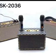 ✅จัดส่งจากประเทศไทย ✅ลำโพงบลูทูธ และไมโครโฟน 2 ตัว (ไมโครโฟนไร้สาย) ลำโพงบลูทูธ ลำโพงย้อนยุค ลำโพงพก