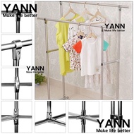 YANN1 1Pc Pipe Joint, Stainless Steel Clothes Display Rack Tube Connector, Round Fixed Clamp Furniture Hardware 25mm 32mm Rod Support Pipe